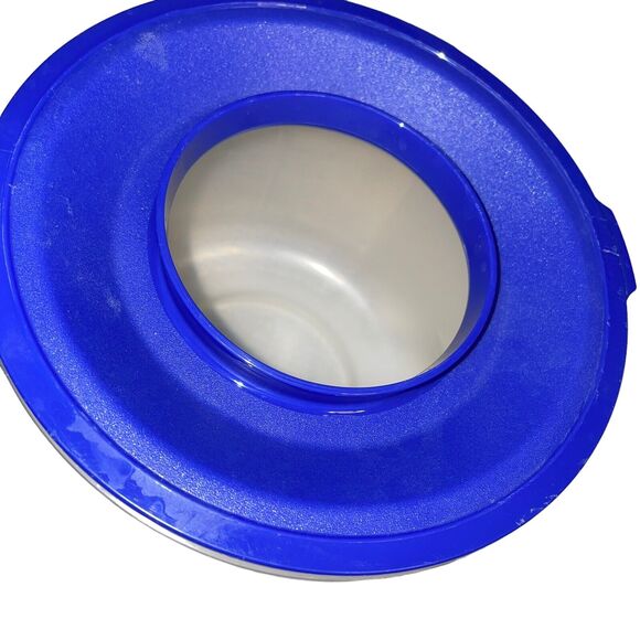 Tupperware Mix n Store Mixing Measuring 8 Cup Bowl 1629E 1628D 733 Blue Sheer - Picture 11 of 12